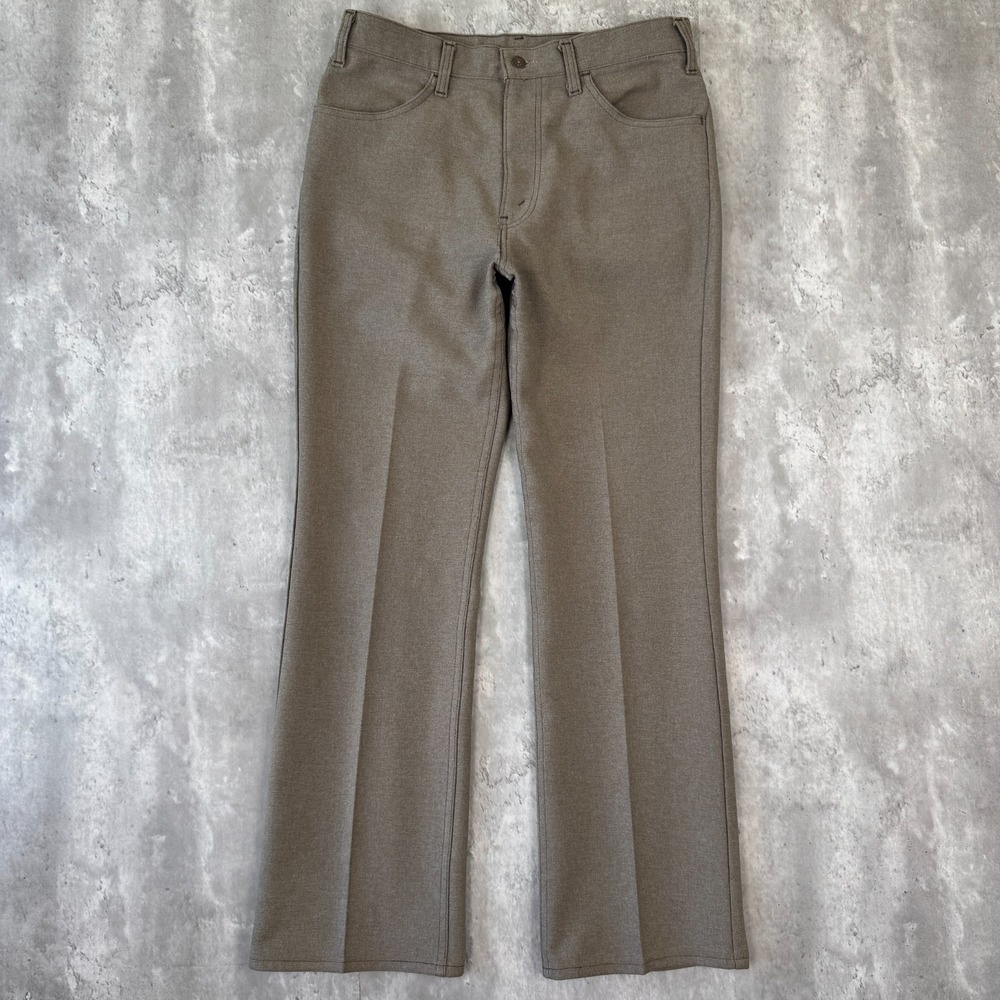 Vintage Levis 517 Pants Mens 33x30 Brown Bootcut Flare Talon 42 Western USA 70s